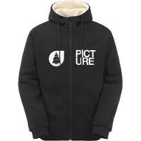 Picture Organic Clothing - Felpa con cappuccio e zip in cotone biologico - Basement Plush Zip Hoodie Black per Uomo - Taglia XL - Nero