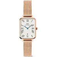 Daniel Wellington Quadro 20X26 Numeri Romani Data Melrose Bianco Oro Rosa — Cinturino smartwatch