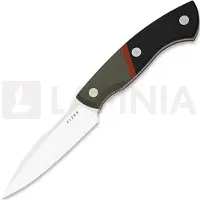 Kizer Cutlery Coltello Hissbite AEB-L, OD Green/Black/Red G-10, Satin