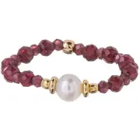 Alisia Anello Con Perle Autentiche E Granato AL5185.01.029.D Circuito 53 mm — Anello