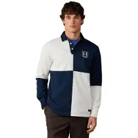 Hackett per uomo. HM5700022 Polo rugby Quad blu marino (S), Casual, Cotone, Manica lunga, Navy
