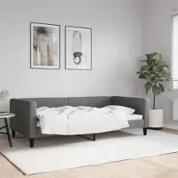 Prolenta Maison Exclusive - Letto a giorno, colore grigio scuro, 100x190 cm, tessuto