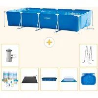 Intex Piscina fuori terra rettangolare - 450x220x84 cm - 8 pezzi - Modello S20068