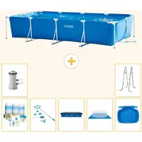 Intex Piscina fuori terra rettangolare - 450x220x84 cm - 8 pezzi - Modello S20070