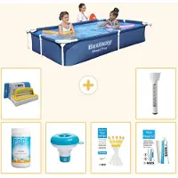Bestway Steel Pro, piscina rettangolare - 221x150x43 cm - 7 pezzi - Modello S22290