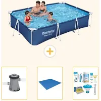 Bestway Steel Pro, piscina rettangolare - 300x201x66 cm - 4 pezzi - Modello S22303