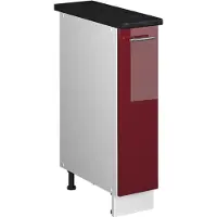 Vicco Armadio cucina dispensa alto Fame-Line Bordeaux lucido/Bianco 20 cm, PL Antracite, Model 62079