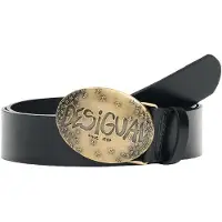 Desigual , Cintura Cuori Pelle, Cow Leather, Nero, 90