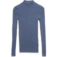 Armedangels Women's Alaania Maglia a manica lunga Donna (XS, blu)