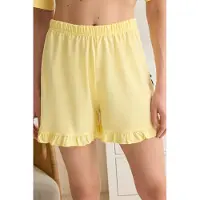 Trendyol Shorty blu chiaro / giallo chiaro / nero / bianco