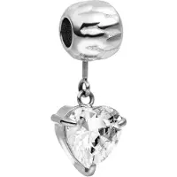 Purelei Ciondolo 'White Heart' argento