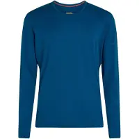 Icebreaker - Biancheria intima da uomo in lana merino - M Merino 200 Oasis LS Crewe Atlantis per Uomo - Taglia S - Blu