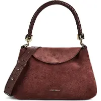 Coccinelle borsa a mano tiggy small in camoscio vinaccia