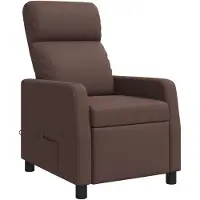 vidaXL Poltrona massaggiante relax marrone in ecopelle, marca