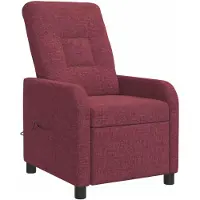 vidaXL Poltrona massaggiante relax, colore bordeaux, rivestita in tessuto