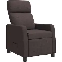 vidaXL Poltrona reclinabile , color marrone scuro, rivestita in tessuto