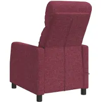 vidaXL Poltrona massaggiante relax, colore bordeaux, rivestita in tessuto