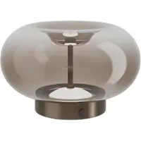 Eglo Lampada da tavolo LED OPTICA 1, bronzo/marrone, Ø 25 cm, CCT