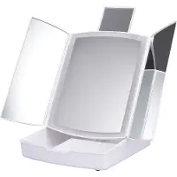VERK 24230 Specchio cosmetico a LED, ingrandimento 5x bianco