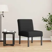 Prolenta Maison Exclusive - Sedia imbottita, colore nero, rivestimento in tessuto