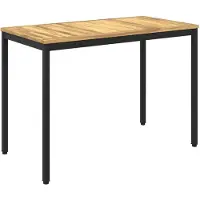 vidaXL Tavolo da giardino bianco e nero, 108,5 x 55 x 75 cm