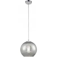 REALITY IMPORT Lampada a sospensione Jaron cromata 1xE27x40W in vetro, dimensioni: 130x30x30 cm, IP20 Reality