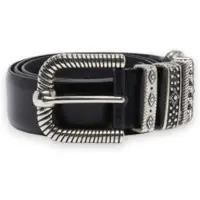 Ba&sh per donna. 2E24BERK Cintura nera Berkane (95cm), Nero, Casual, Pelle