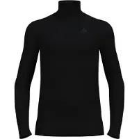 Odlo - Maglia termica a maniche lunghe con zip - BL Top Turtle Neck LS Half Zip Active Warm Eco M Black per Uomo - Taglia XXL - Nero