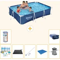 Bestway Steel Pro, piscina rettangolare - 300x201x66 cm - 8 pezzi - Modello S22250