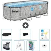Bestway Power Steel, piscina ovale - 549x274x122 cm - composta da 6 parti, modello S598