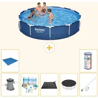 Bestway Steel Pro, piscina in acciaio, forma rotonda - 366x76 cm - 8 pezzi, modello S21592