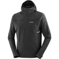 Salomon - Giacca ibrida con mezza cerniera - Sense Aero Hybrid HZ HD M Deep Black in Pelle - Taglia XL - Nero