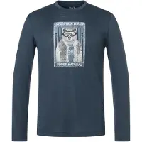 Super.natural Bearski L/S Maglia a manica lunga Uomo (L, blu)
