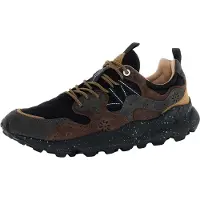 Flower Mountain per uomo. 2017816 Sneakers Yamano 3, nere e marroni (45), Nero, Basso, Nubuck, Stringhe, Casual