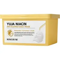 SOME BY MI Maschera per la cura quotidiana della pelle con macchie pigmentate e imperfezioni Yuja Niacin Anti-Blemish Daily Mask 30 pz.