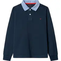 Hackett London per ragazzo. HK5700004 Polo rugby Country Club blu marino (15Años= 170cm), Casual, Cotone, Manica lunga, Navy, moda per bambi
