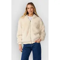 Rip Curl Women's Bossa Nova Fluffy Polar Fleece Giacca in pile Donna (S, beige)
