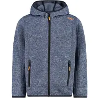 CMP Boy's Jacket Fix Hood Jacquard Knitted Giacca in pile Bambini (98, blu/grigio)