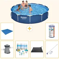 Bestway Steel Pro, piscina in acciaio, rotonda - 366x76 cm - 7 pezzi, modello S22101