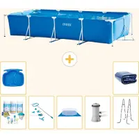Intex Piscina fuori terra rettangolare - 450x220x84 cm - 8 elementi - Modello S20080