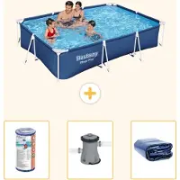 Bestway Steel Pro, piscina rettangolare - 300x201x66 cm - 4 pezzi - Modello S22297