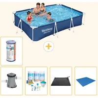 Bestway Steel Pro, piscina rettangolare - 300x201x66 cm - 6 pezzi - Modello S22087