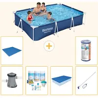 Bestway Steel Pro, piscina rettangolare - 300x201x66 cm - 7 pezzi - Modello S21563