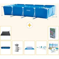 Intex Piscina fuori terra rettangolare - 450x220x84 cm - 8 elementi - Modello S21128