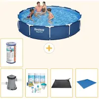 Bestway Steel Pro, piscina in acciaio, forma rotonda - 366x76 cm - composta da 6 parti, modello S22103