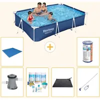 Bestway Steel Pro, piscina rettangolare - 300x201x66 cm - 7 pezzi - Modello S22085
