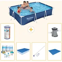 Bestway Steel Pro, piscina rettangolare - 300x201x66 cm - 7 pezzi - Modello S21547