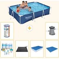 Bestway Steel Pro, piscina rettangolare - 300x201x66 cm - 7 pezzi - Modello S22245