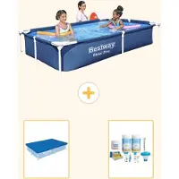 Bestway Steel Pro, piscina rettangolare - 221x150x43 cm - 3 pezzi, modello S22701