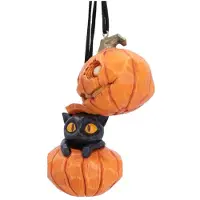 Nemesis Now Decorazione Natalizia Whisper Wood Pumpkin And Patch